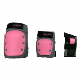 Tripack De Protecciones V Roller Reforzado Pink/Grey