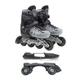 Patines Ajustables 3 en 1 Chicago Glass Black