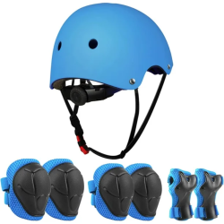 Paquete de Protecciones y Casco Para Niños...