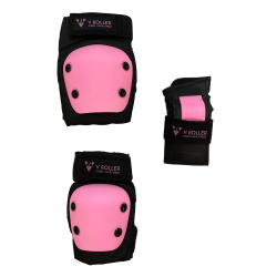 Tripack De Protecciones V Roller Black/Pink