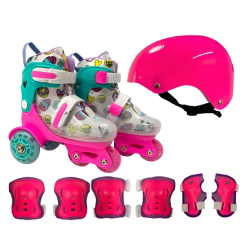 Patines Ajustables Entrenadores Chicago Rosa