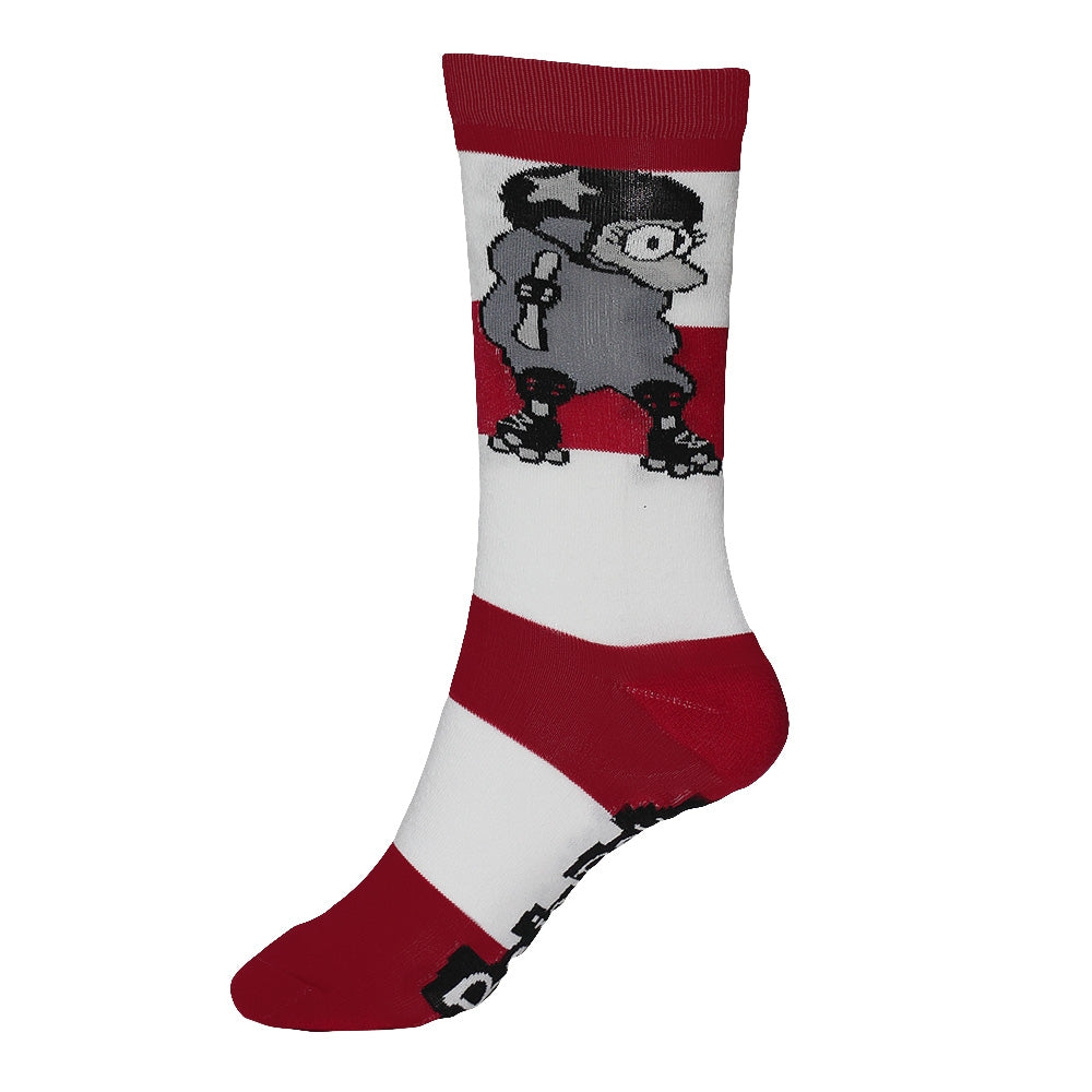 Calcetas oBeja Roller Stripes White/Red