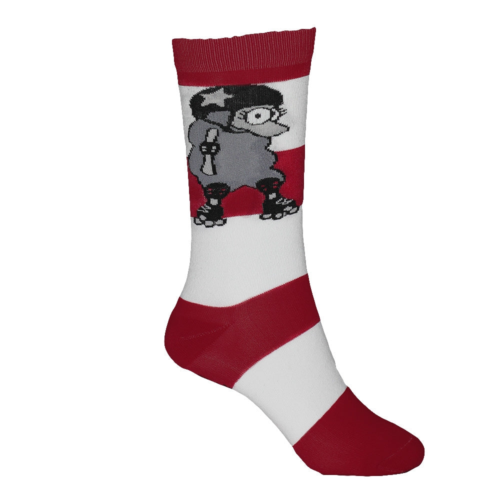 Calcetas oBeja Roller Stripes White/Red