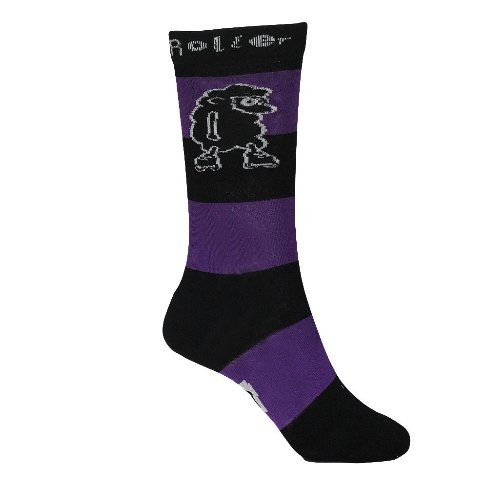 Calcetas oBeja Roller Stripes Black/Purple