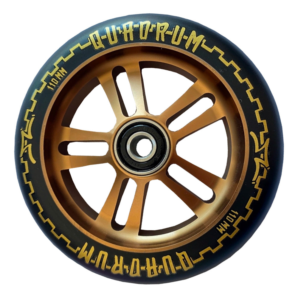 Rueda Para Scooter AO Quadrum Wheel Gold/Black 110mm