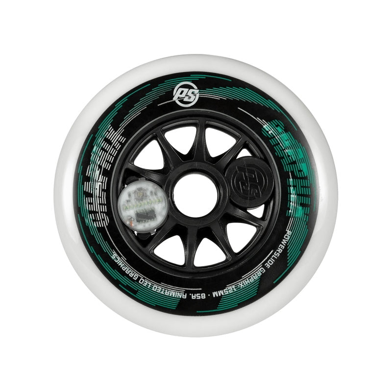Rueda Powerslide Graphix White 125mm (Izquierdo)