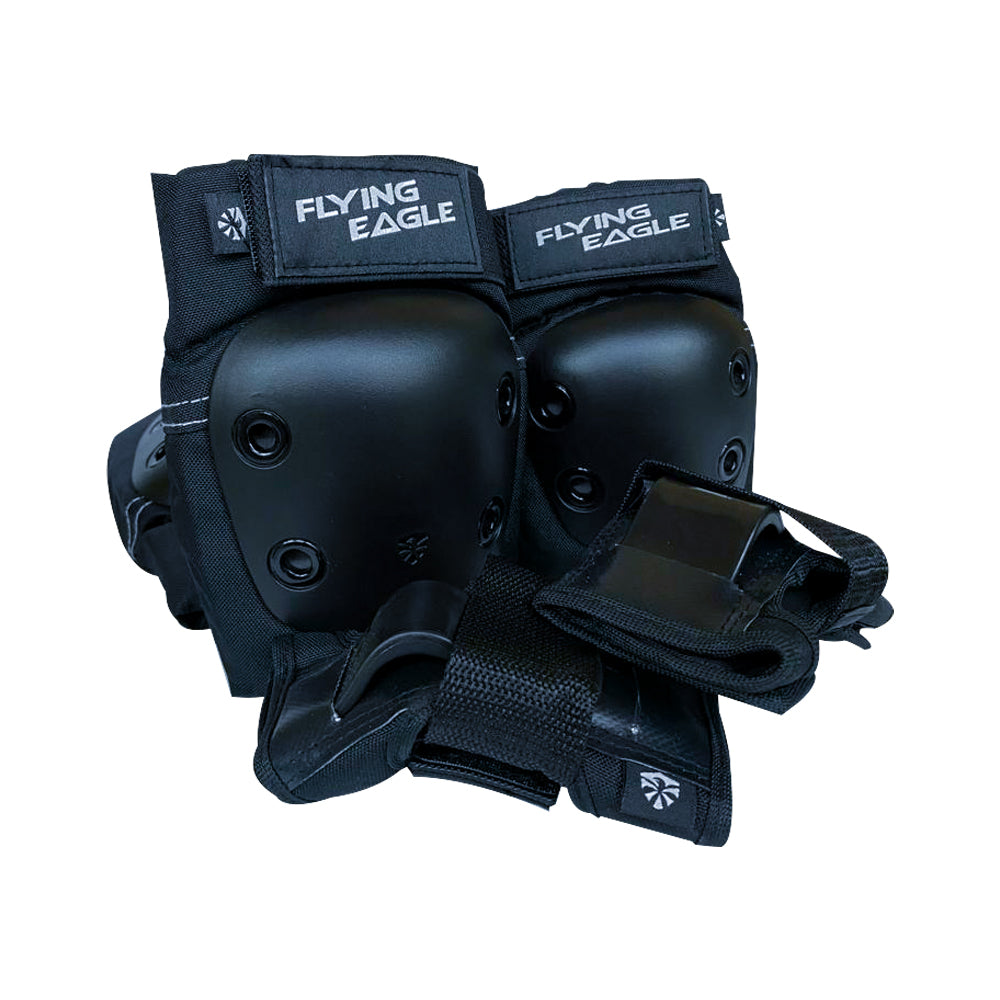 Tripack de Protecciones Flying Eagle Valiant Jr Negro