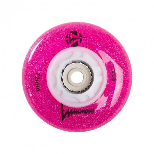 Ruedas Luminous Glitter Pink 72mm (4-Pack)