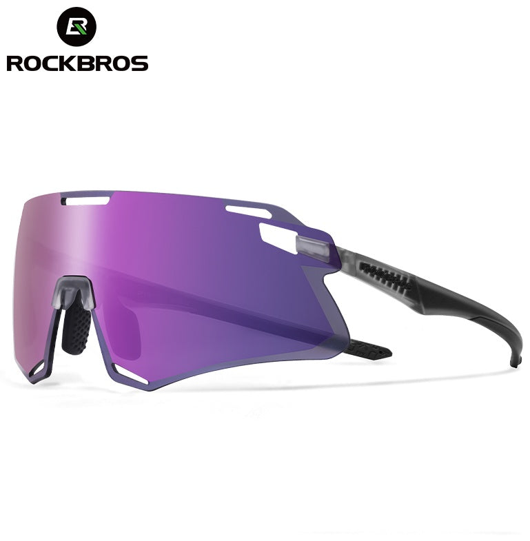 Lentes Rockbros Polarized Gray Purple HD