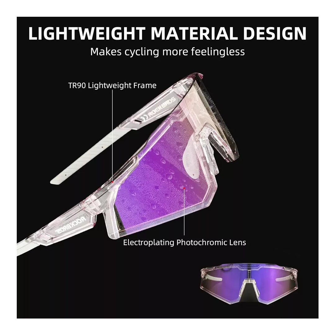 Lentes Rockbros Photochromatic Purple Glass