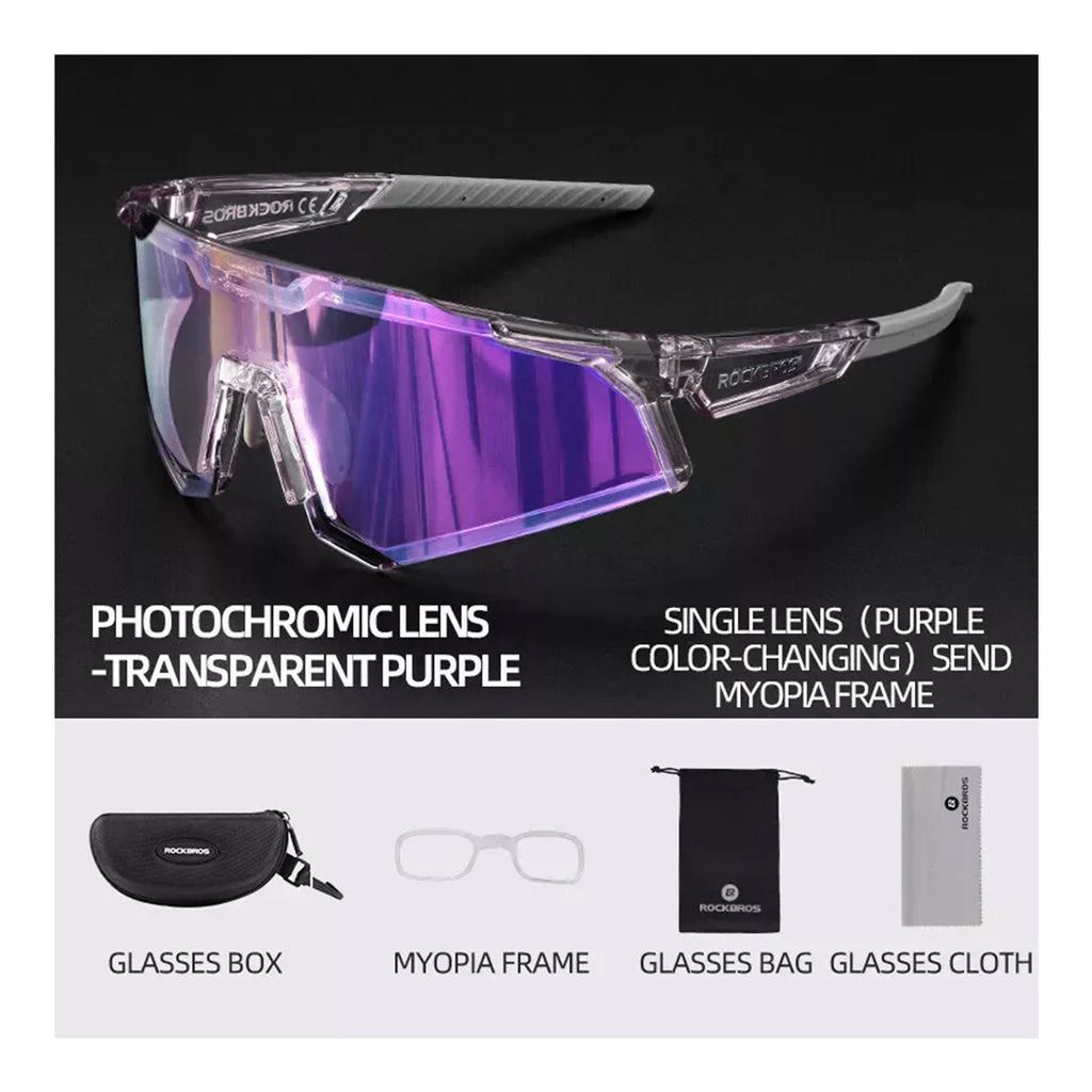 Lentes Rockbros Photochromatic Purple Glass