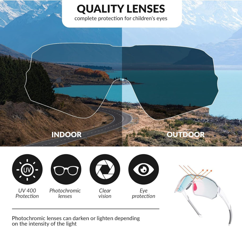 Lentes Rockbros Polarized For Kids White