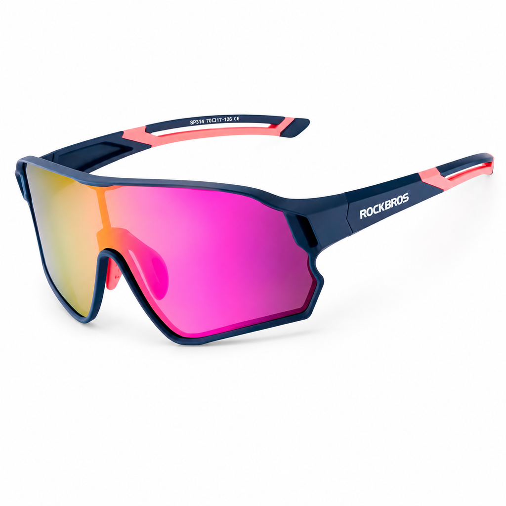 Lentes Rockbros Polarized For Kids Blue/Pink
