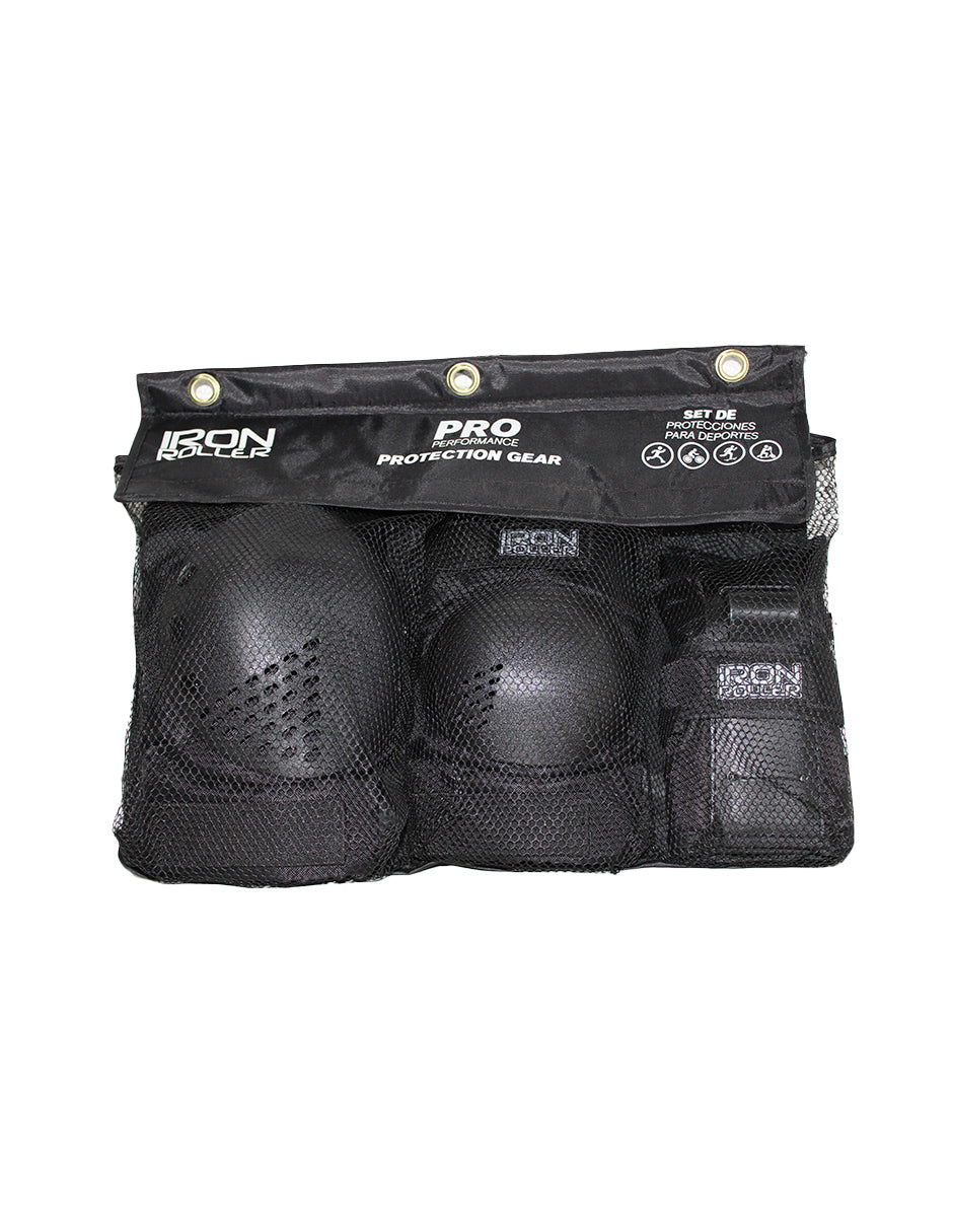 Tripack De Protecciones Iron Roller Negras