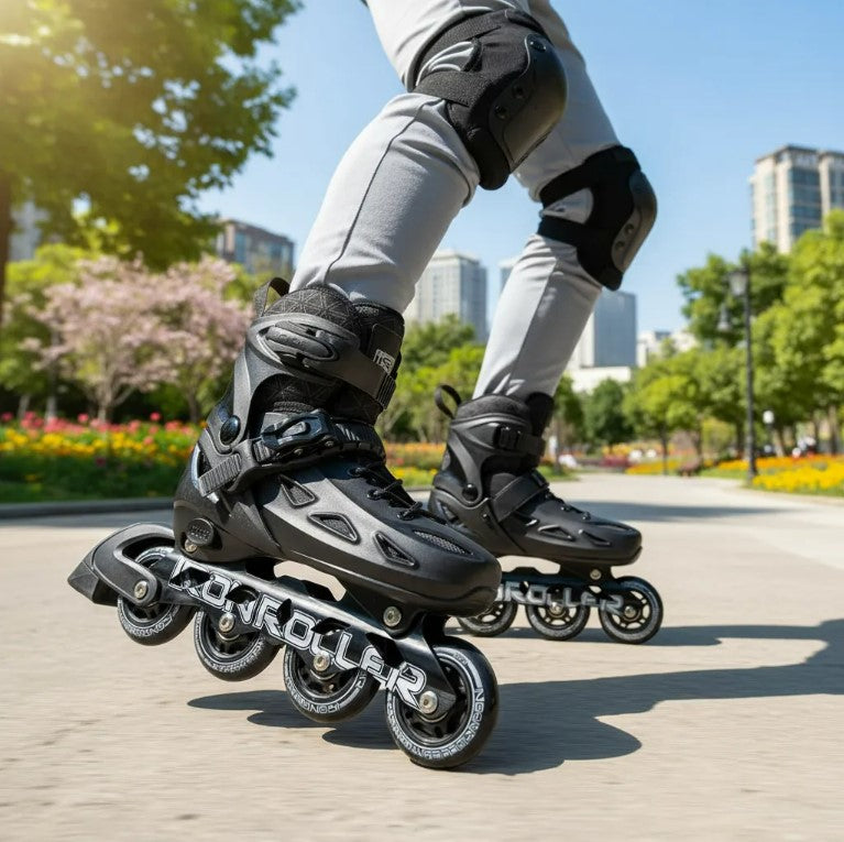 Patines Ajustables Iron Roller Speed Negro