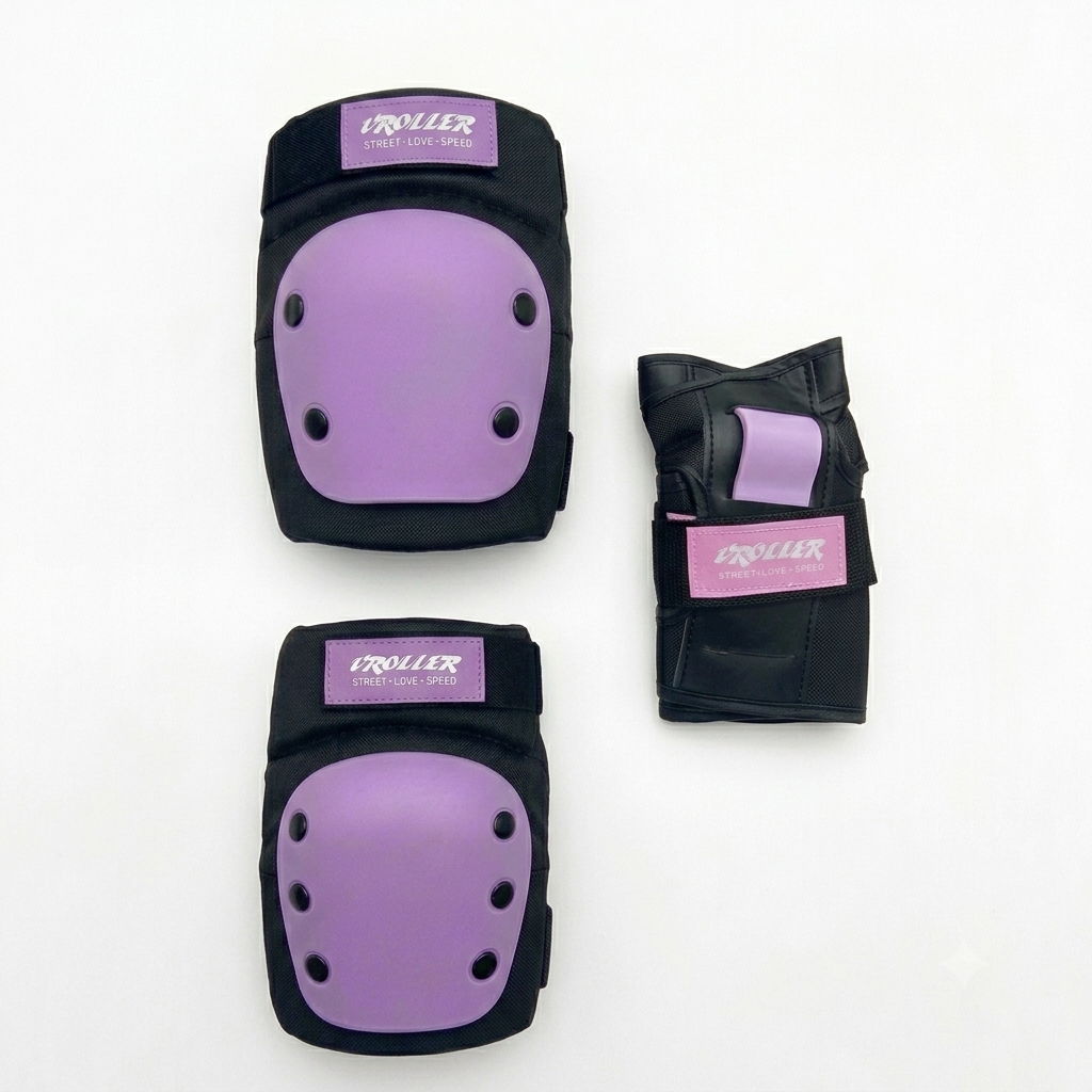 Tripack De Protecciones V Roller Black/Purple