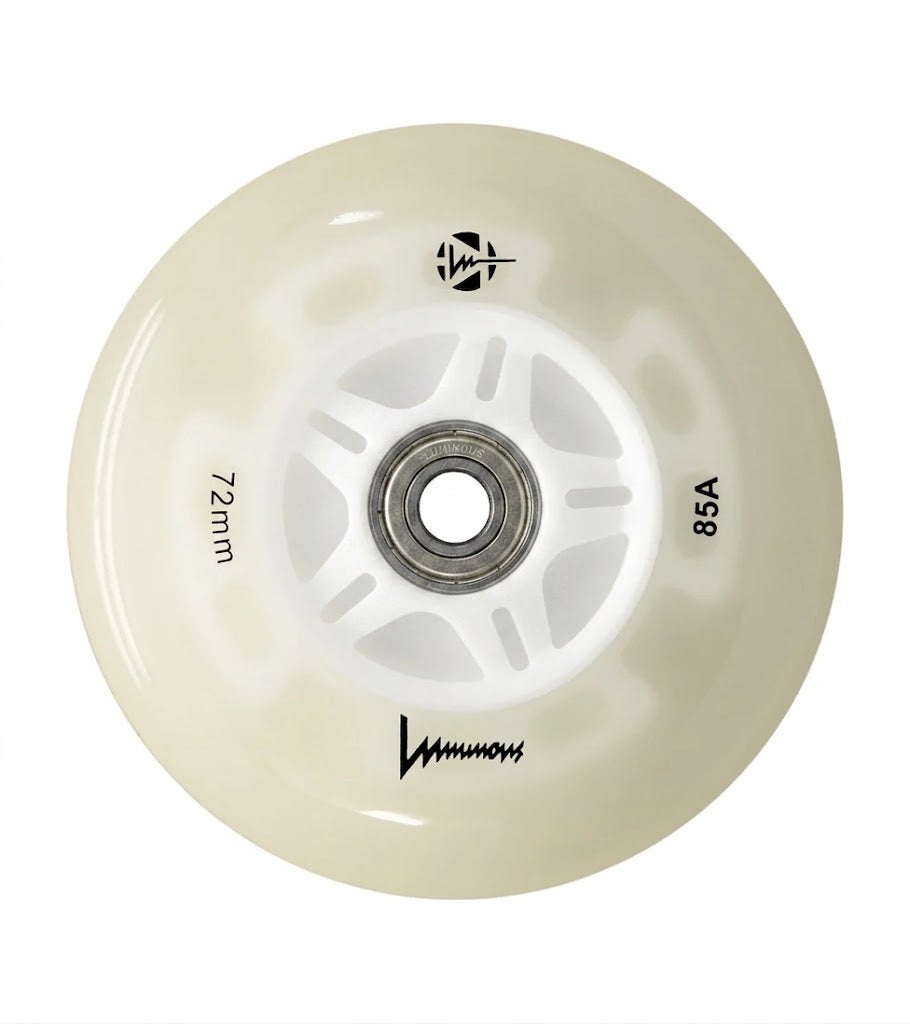 Ruedas Luminous White Glow 72mm (4 pack)